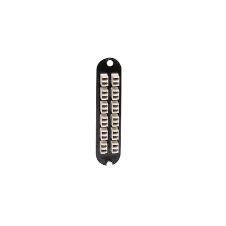 Corning 24-F POT CCH PANEL WITH 12 LC, DUPLEX MM, 62.5 UM OM1, BEIGE CCH-CP24-A8